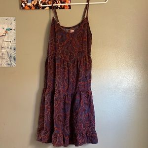 Paisley print mini dress